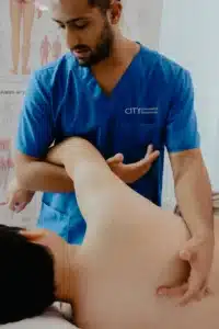 Hands-on physiotherapy may be included in a rehabilitation plan for frozen shoulder, depending on the patient's assessment.